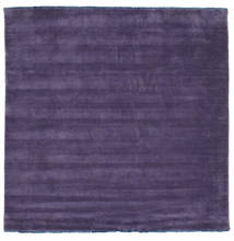 Wool Rug 200X200 Handloom Fringes Purple Square
