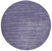  Wool Rug Ø 200 Handloom Purple Round