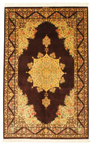 Qum Silk Signed: Kazemi Rug 135X210 Silk, Persia/Iran