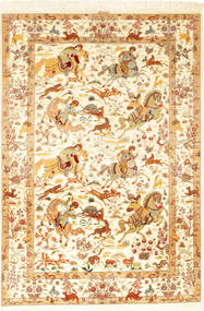 Qum Silk Pictorial Signed: Qum Sharifi Rug 136X200 Silk, Persia/Iran Carpetvista