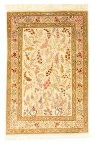 100X153 絨毯 クム シルク 署名: Motavasel オリエンタル (絹, ペルシャ/イラン) Carpetvista