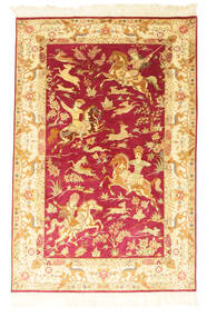  Qum Silk Pictorial Signed: Qum Sharifi Rug 100X152 Persian Silk Small Carpetvista