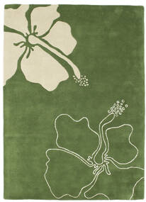 Blooming Lillies Handtufted 140X200 Petit Vert Tapis De Laine
