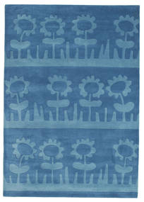  Tappeto Di Lana 160X230 Summer Meadow Handtufted Blu