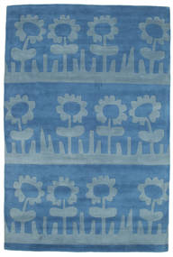  200X300 Summer Meadow Handtufted Teppich - Blau Wolle