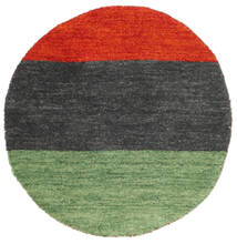 Gabbeh Indo Stripe Ø 70 Small Multicolor Round Rug