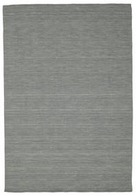  Wool Rug 220X320 Kelim Loom Dark Grey
