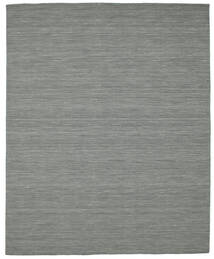  200X250 Enkeltfarvet Kelim Loom Tæppe - Mørkegrå Uld