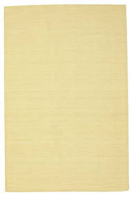 Kelim Loom 180X275 Yellow Plain (Single Colored) Wool Rug