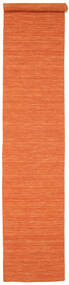  Wool Rug 80X500 Kelim Loom Orange Runner
 Small