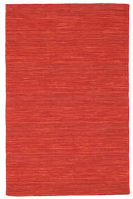 Kelim Loom 100X160 Small Red Plain (Single Colored) Wool Rug