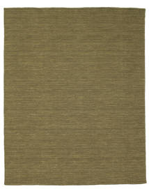 Kelim Loom 200X250 Olive Green Plain (Single Colored) Wool Rug