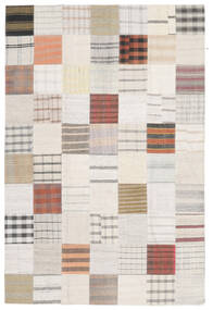  キリム パッチワーク 絨毯 201X303 Vintage ウール ベージュ/ライトグレー Carpetvista