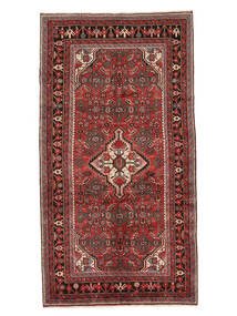  150X282 Hosseinabad Rug Dark Red/Black Persia/Iran Carpetvista