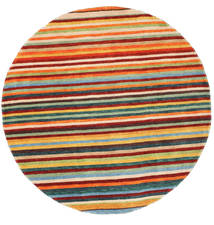  Ø 200 Gabbeh Indisch Stripe Teppich - Mehrfarbig