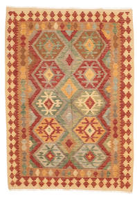  126X174 Small Kilim Afghan Old Style Rug Wool, Carpetvista
