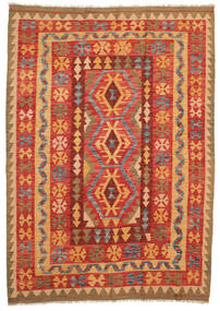  144X200 Small Kilim Afghan Old Style Rug Wool, Carpetvista