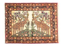 73X95 Hamadan Figurativ Teppich Orientalischer (Wolle, Persien/Iran) Carpetvista