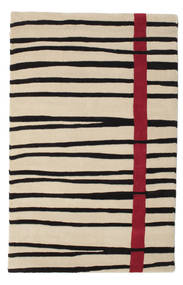 Gummi Twist Handtufted 100X160 Small Dark Red Striped Wool Rug