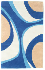  Hochflorteppich Wollteppich 100X160 Minar Handtufted Blau Klein