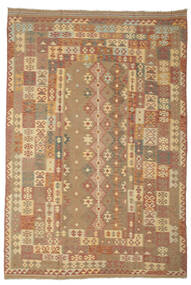  Kilim Afghan Old Style Tapis 204X302 De Laine Carpetvista