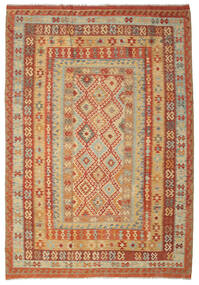  Kilim Afghan Old Style Rug 214X306 Wool Carpetvista