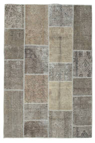  120X180 Patchwork Teppich Grau/Orange Persien/Iran Carpetvista