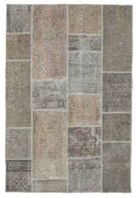  121X182 Patchwork Teppich Grau/Orange Persien/Iran Carpetvista