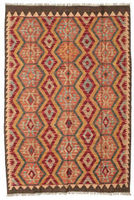  Orientalischer Kelim Afghan Old Stil Teppich 127X181 Wolle, Afghanistan Carpetvista