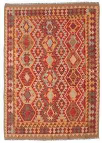  Orientalischer Kelim Afghan Old Stil Teppich 142X197 Wolle, Afghanistan Carpetvista
