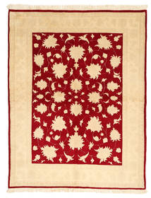  148X195 Medallion Small Tabriz 50 Raj With Silk Rug Wool, Carpetvista