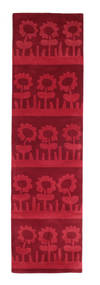 Summer Meadow Handtufted 80X300 Small Red Runner Wool Rug