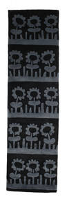 80X300 Summer Meadow Handtufted Rug - Black Modern Runner
 Black (Wool, India)