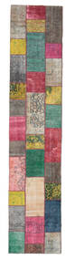  88X418 Patchwork Teppich Läufer Mehrfarbig Persien/Iran Carpetvista