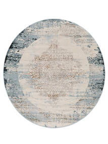  Ø 300 Vintage Large Alaska Rug - Light Blue/Cream White