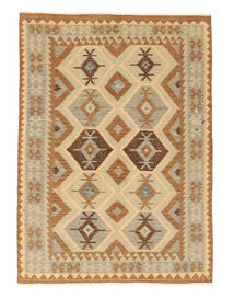  142X197 Small Kilim Afghan Old Style Rug Wool, Carpetvista
