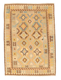  147X202 Small Kilim Afghan Old Style Rug Wool, Carpetvista