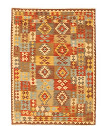  140X200 Small Kilim Afghan Old Style Rug Wool, Carpetvista