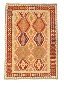  140X199 Small Kilim Afghan Old Style Rug Wool, Carpetvista