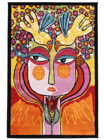 She Has Flowers In Her Hair 120X180 Pequeño Multicolor Alfombra