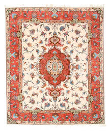Tabriz 50 Raj Silkerenning Teppe 200X247 Ull, Persia/Iran Carpetvista