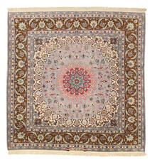  Persischer Isfahan Seidenkette Teppich 200X200 (Wolle, Persien/Iran)