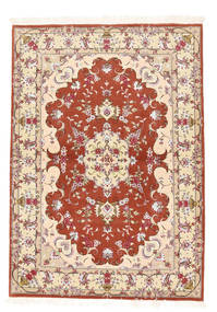  Persian Tabriz 50 Raj Silk Warp Rug 102X145 Beige/Red Carpetvista