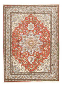  Tabriz 50 Raj Tappeto 150X208 Persiano Di Lana Beige/Arancione Piccolo Carpetvista