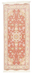  Orientalischer Täbriz 50 Raj Seidenkette Teppich 81X207 Läufer Wolle, Persien/Iran Carpetvista