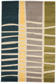 Abstract Bamboo 160X230 Beige/Blu Scuro Astratto Tappeto