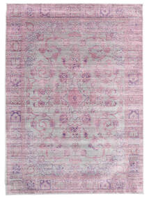  140X200 Vintage Striped Small Maharani Rug - Grey/Pink