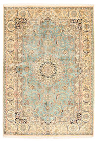 132X187 Kaschmir Reine Seide Teppich Orientalischer (Seide, Indien) Carpetvista