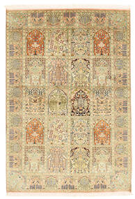 125X187 Kashmir Pure Silk Rug Oriental (Silk, India) Carpetvista