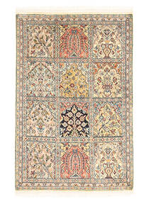 62X93 Kashmir Pure Silk Rug Oriental (Silk, India) Carpetvista